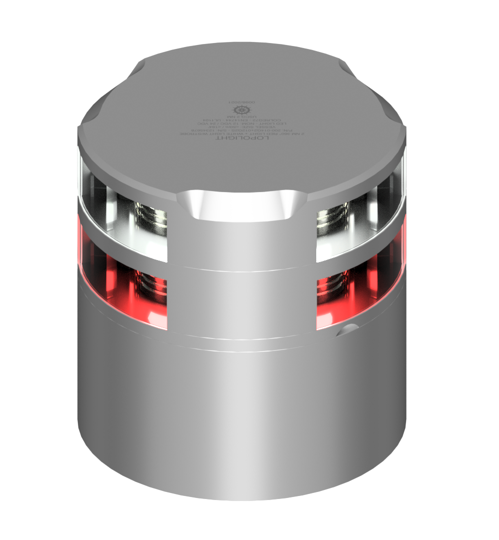 2nm 360° Red +White,Silver w/Conn & Alu-baseCSCD 2nm 360° Red +White,Silver w/Conn & Alu-baseCSCD